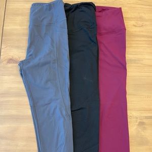 Lot of 3 90 degree by reflex leggings size large
